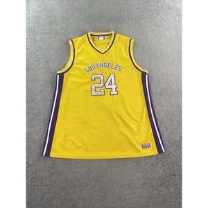 Vintage Kobe Bryant Jersey Men Extra Large Yellow EB Sports Los Angeles Lakers